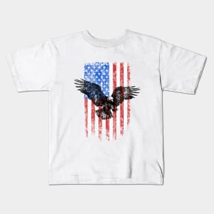 4th Of July American Flag - US 4th of July American flag Kids T-Shirt